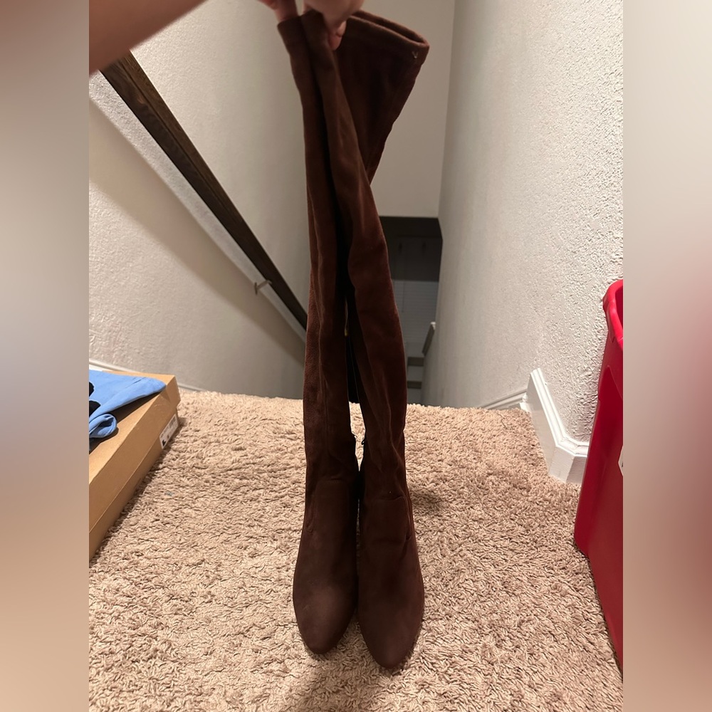 Fashion Nova Brown Over the Knee Boots